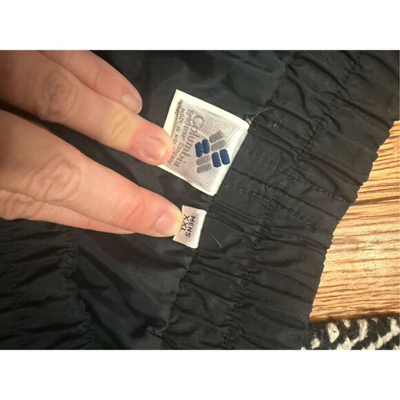 Vintage Columbia Black Elastic Waist Waterproof Wind Hiking Rain Pants XXL - Picture 5 of 8